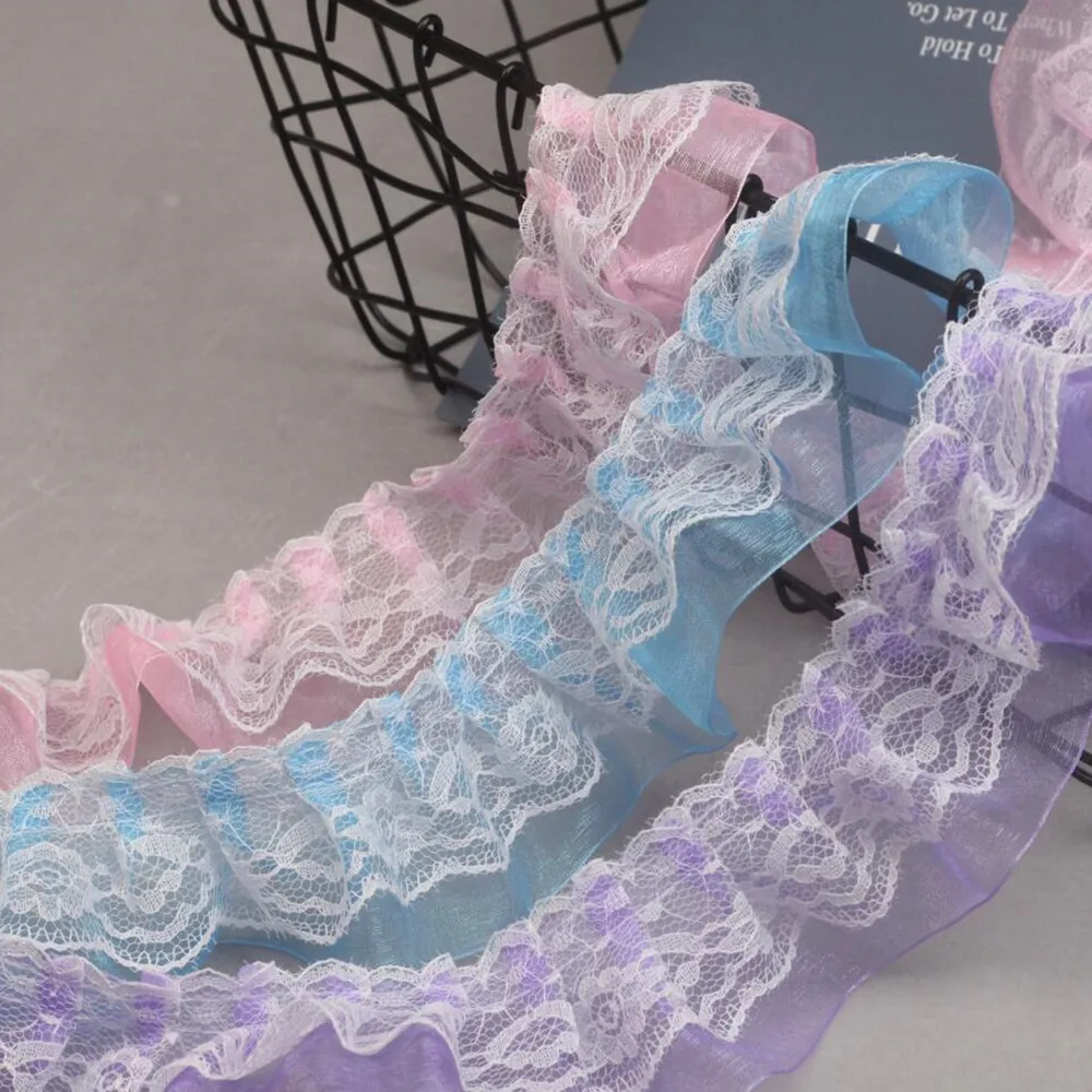 

1Yards Black White Lace Material 5cm Guipure Blue Purple Pink Lace Fabric Clothing Sewing Trim Doll Accessories Dress Decor K11