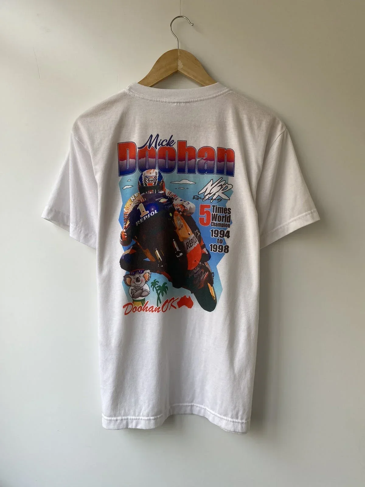 Винтажная гоночная футболка Mick Doohan от 1994 до 1998 NSR в стиле ретро