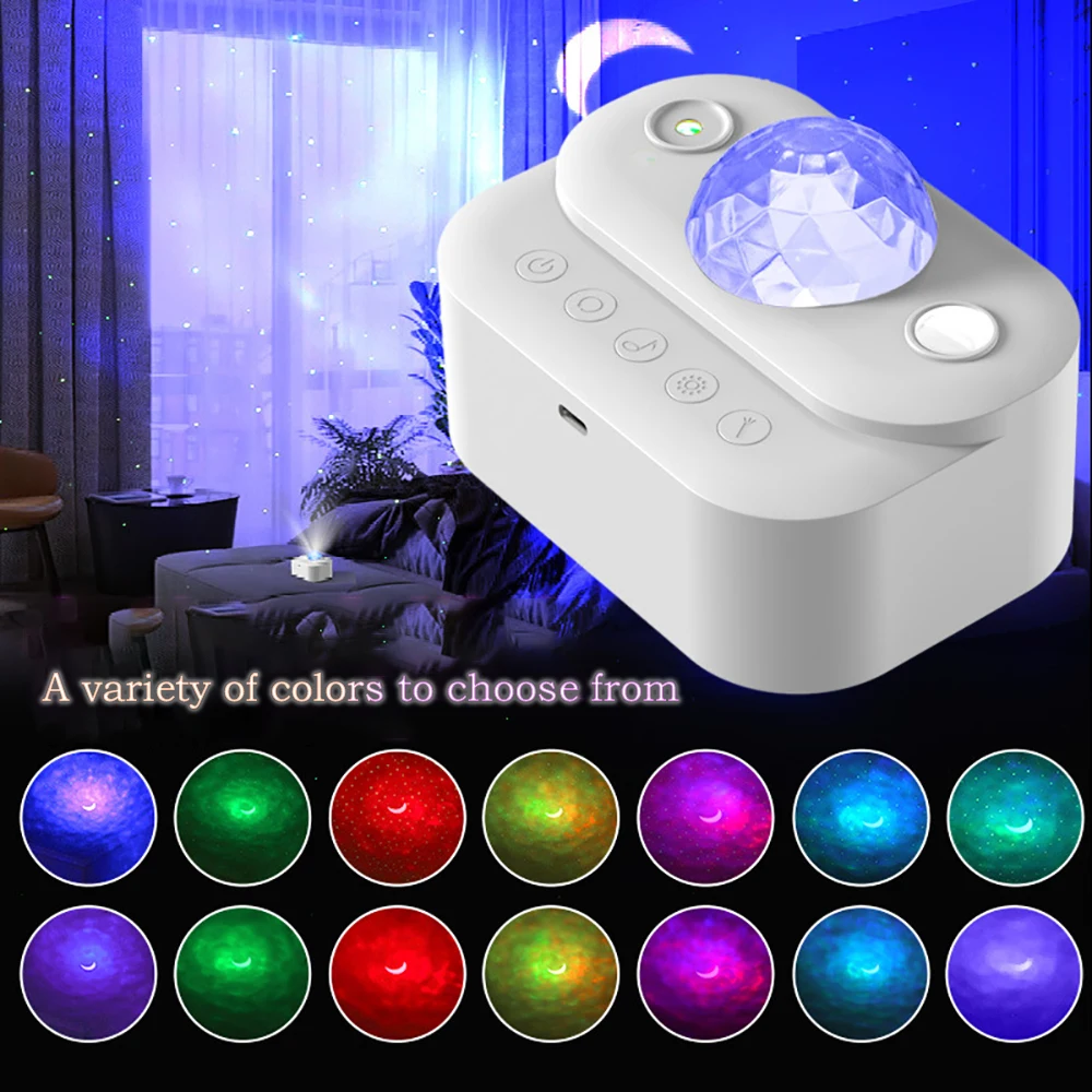 Bluetooth Звезда Луна Галактический проектор светодиодный Ночной свет небо лазерный
