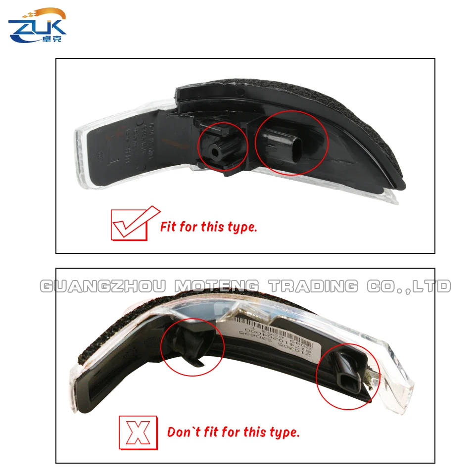 Фото Зеркальный поворотник ZUK, повторитель сигнала поворота для TOYOTA YARIS PRIUS C COROLLA CAMRY EZ AVALON VENZA для Scion iM №2