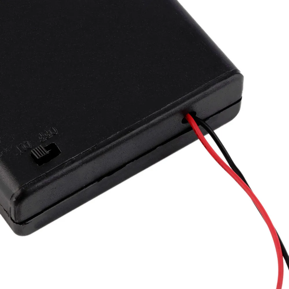 Чехол для хранения батарей типа сделай сам 4 слота АА 6 В с проводами 150 мм