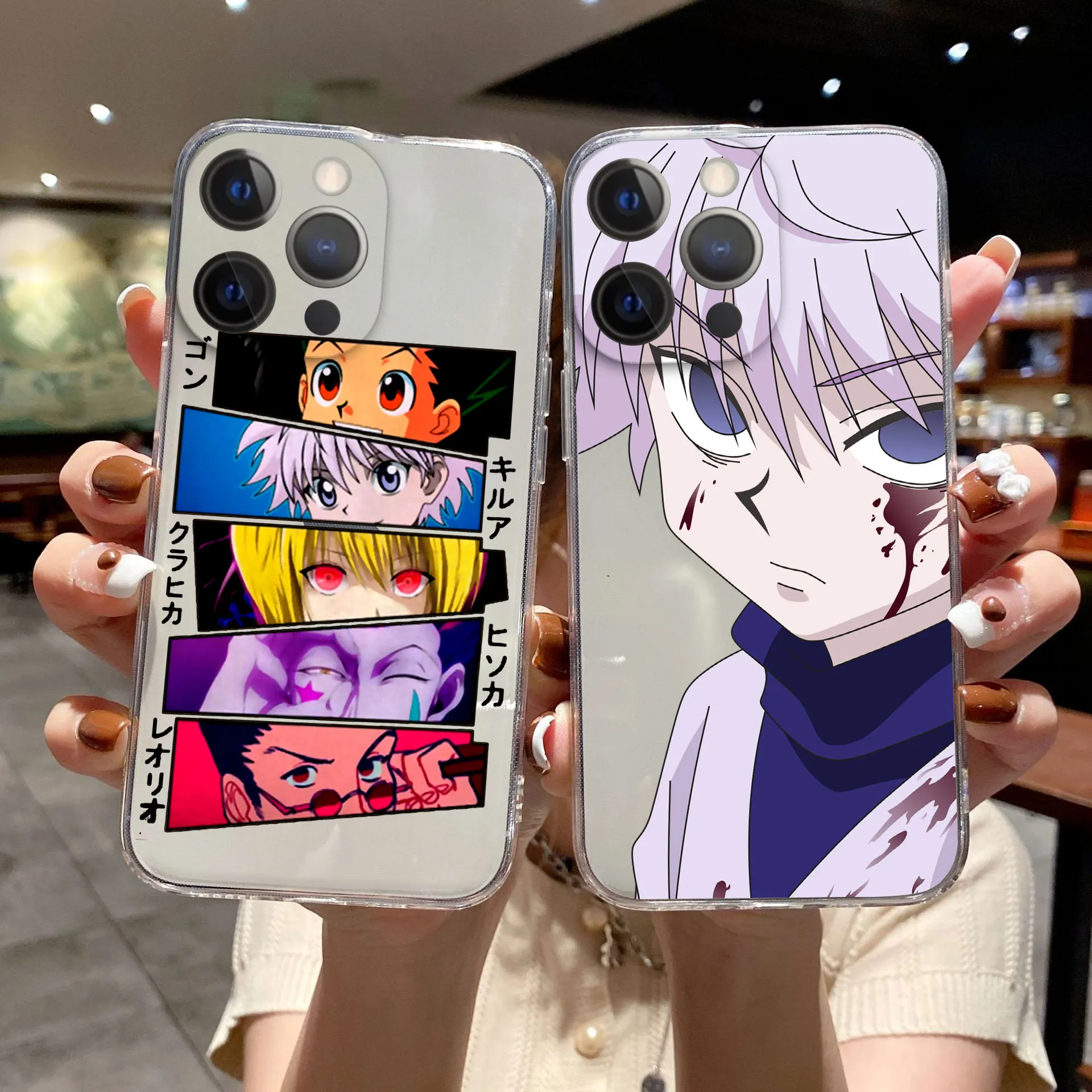 

Anime Hisoka Hunter X Hunter Phone Case For iPhone 11 12 13 14 Pro Max X XR XSMAX X 8 7 Plus 13Mini Clear Soft Bumper Back Cover