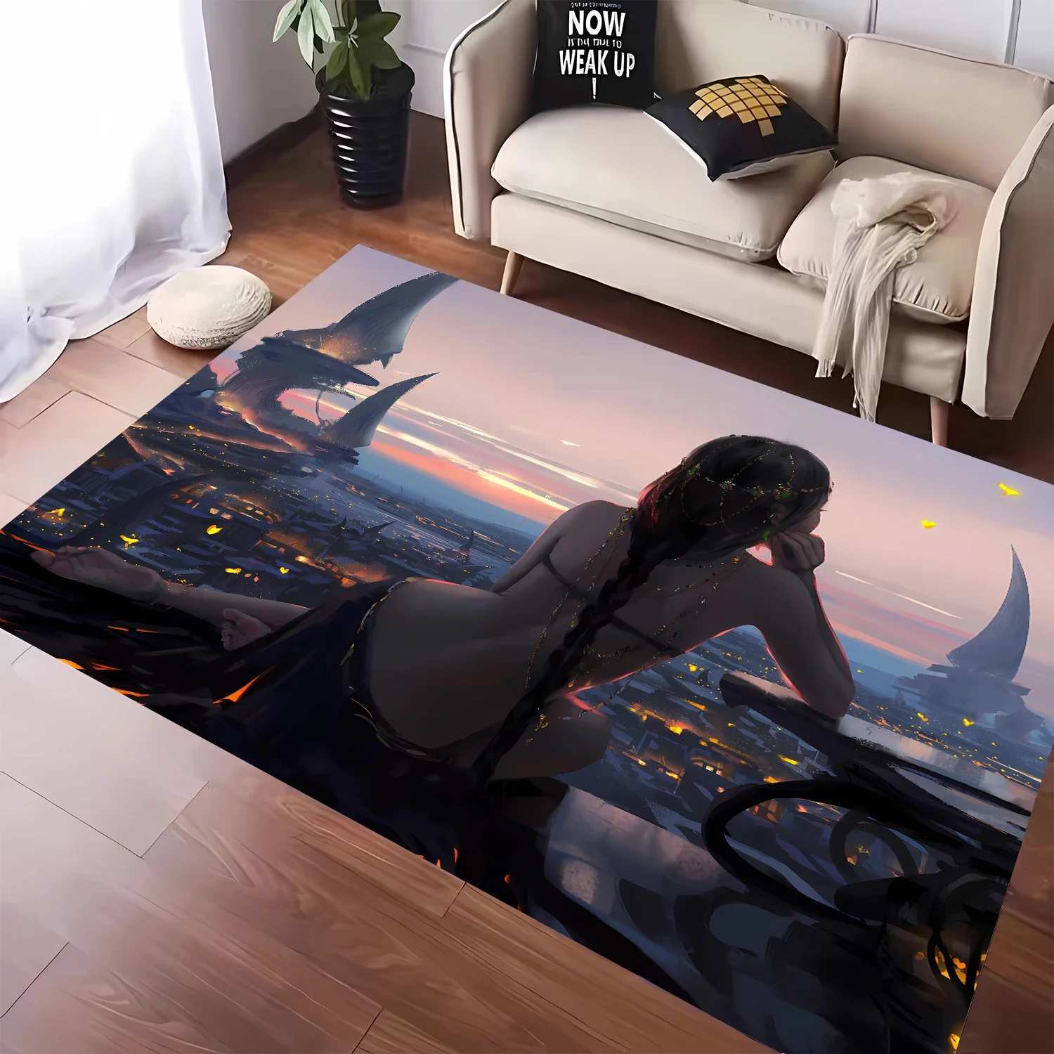 Мультяшный сексуальный кружевной ковер для девочек семьи гостиной спальни