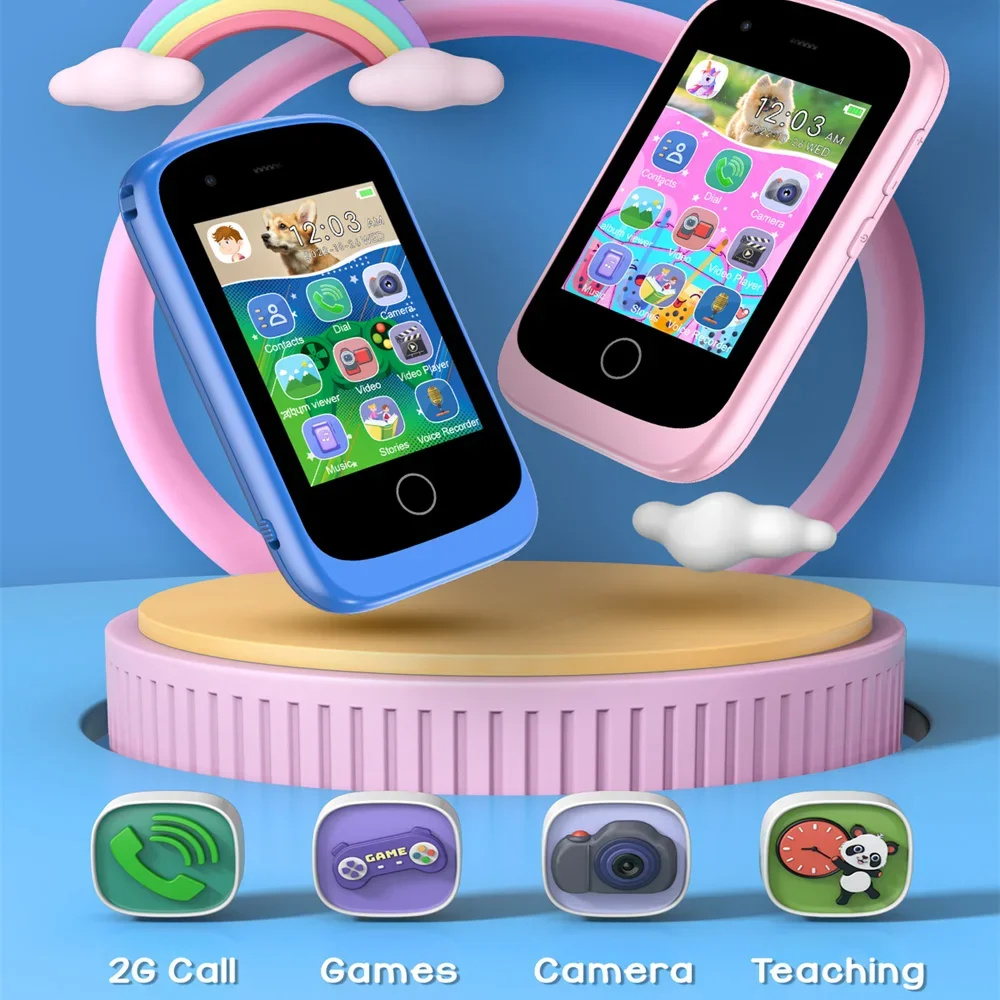 Детские Умные Часы 2G С Функцией Вызова SOS Двойная Камера Музыкальный Плеер