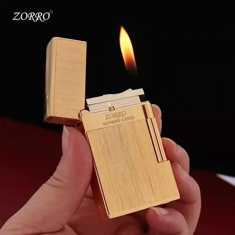Фото Ретро-зажигалка ZORRO 612 с звуковым сопровождением, ветрозащитная, металлический корпус, элитный подарок для мужчин, практичный помощник для сигарет №5