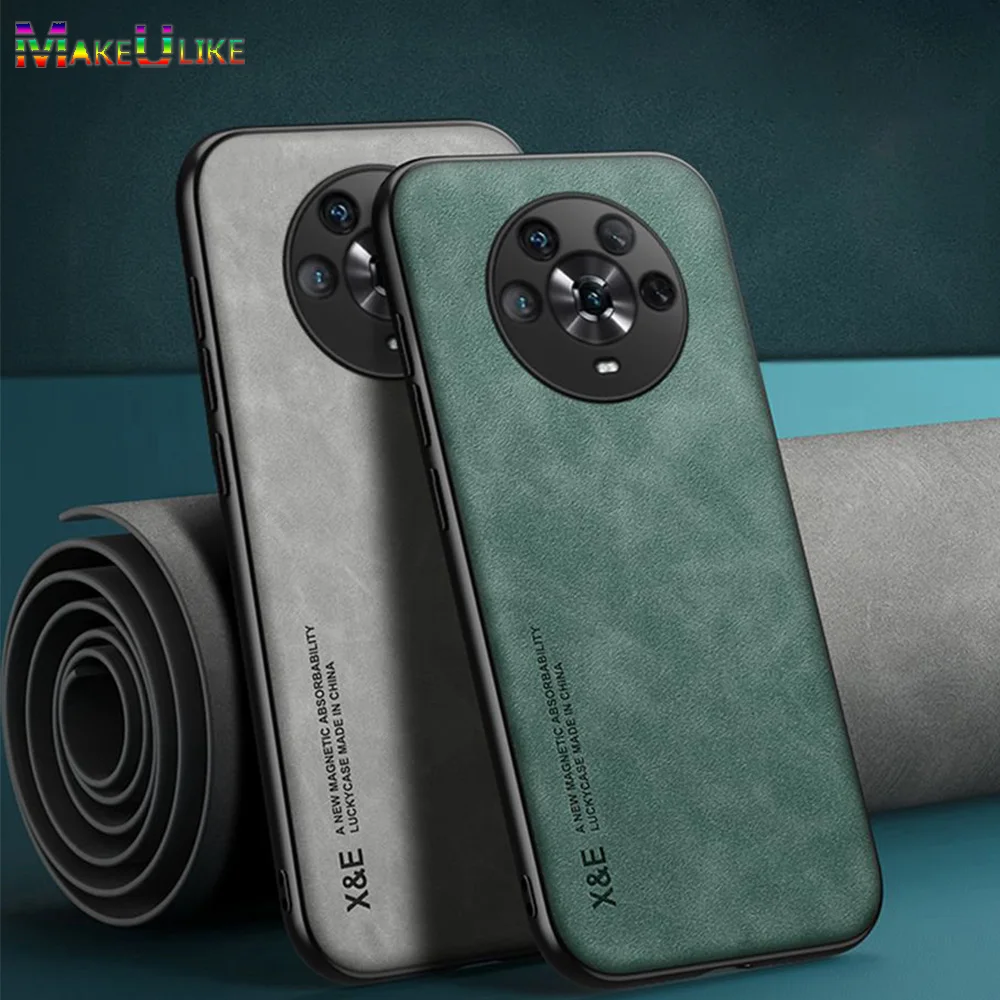 

Leather Case for Honor Magic 4 Pro Case Magnetic Silky Feel Slim Shockproof Cover for Honor X30 Magic 4Pro 4 Pro Magic4 Case