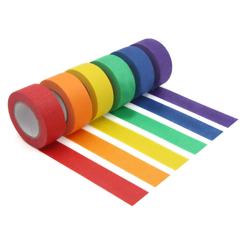

Colored Masking Tape,Colored Painters Tape For Arts And Crafts, Labeling Or Coding - 6 Different Color Rolls - Masking Tape 1 In