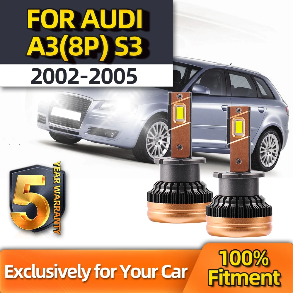 

TEENRAM For Audi A3(8P) S3 LED Headlight D2S HID Light Replacement Xenon Bulb White Lights CSP Chips Lamp 2002 2003 2004 2005