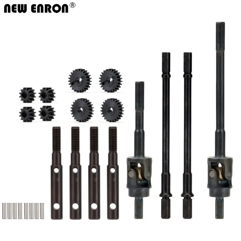 

NEW ENRON Steel Front & Rear Internal CVD Drive Shaft and Gear 1Set for RC Crawler Car 1/10 Axial SCX10 III AXI03007 Portal Axle
