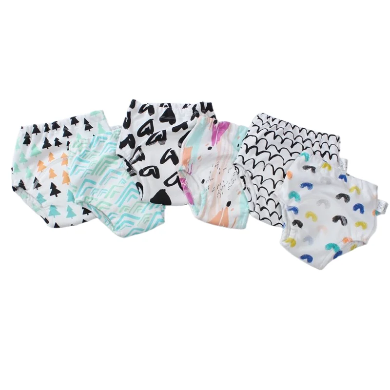 

24pc/Lot Baby Diapers Reusable Training Pants Washable Cloth Nappy Waterproof Cotton Potty Panties