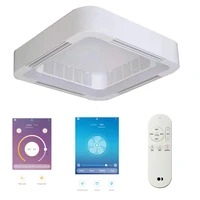 2021 New Arrival Simple Modern Remote Control and App Control Real Bladeless Ceiling Fan Light  with 4  Air Outlets