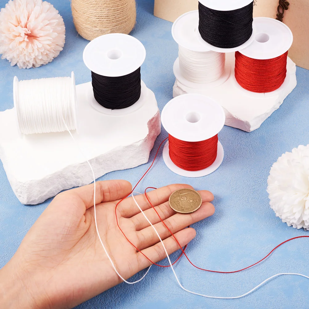 6 рулонов нейлоновый шнур с китайским узлом нить для бисера веревка макраме