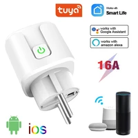 tuya smart plug wifi socket 20a power monitor 220v timing function control to turn onoff these devices through ios or android