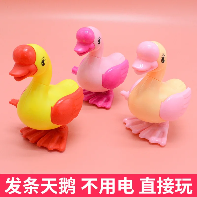 

New Clockwork Toy Children's Cartoon Cute Jumping Swan Puzzle Kindergarten Shangjin Small Animal Baby Gift Wind Up Toys