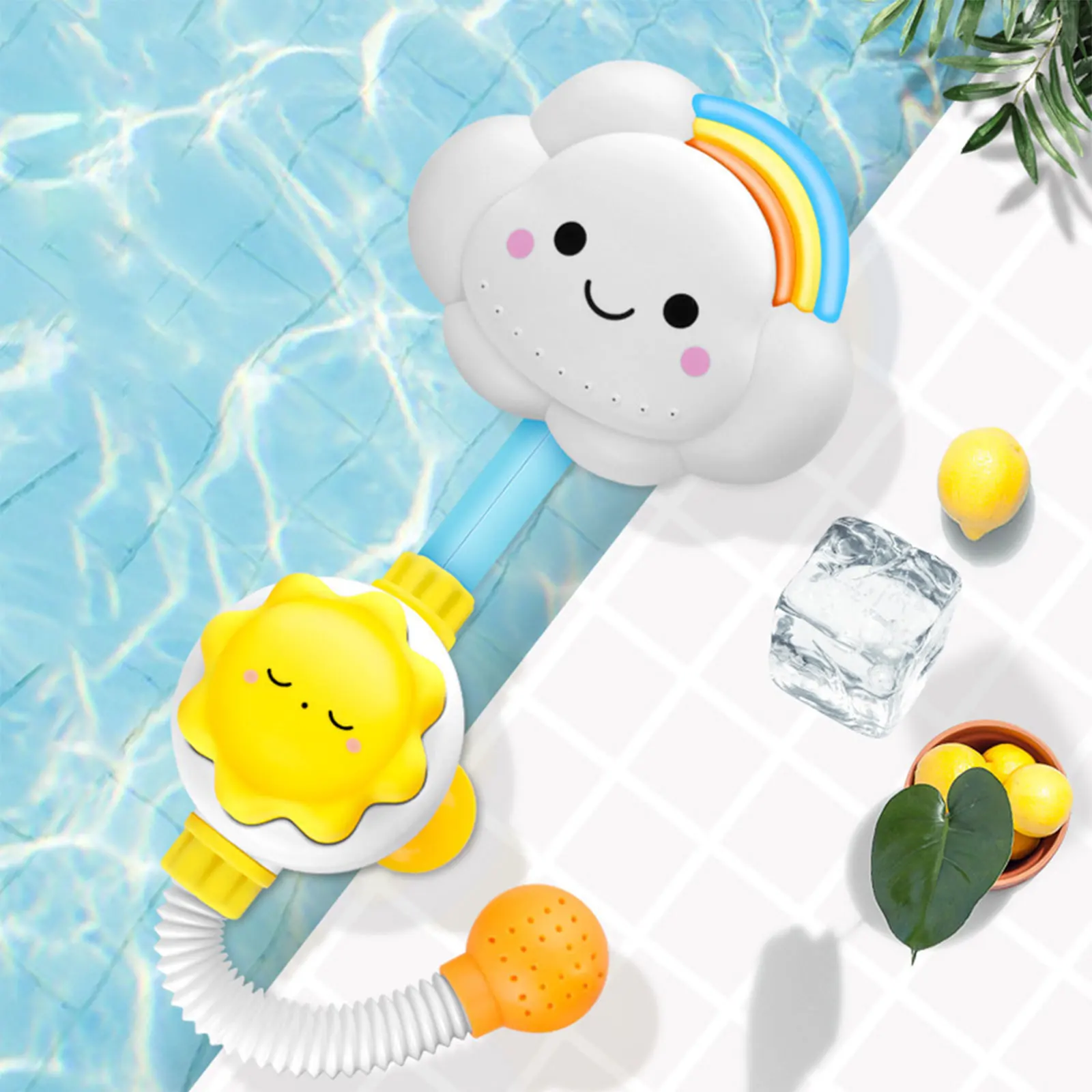 

Children Bath Spraying Toys Kids Suction Cup Cute Shower Head Bathroom Water Spray Shower for Children Party Gift