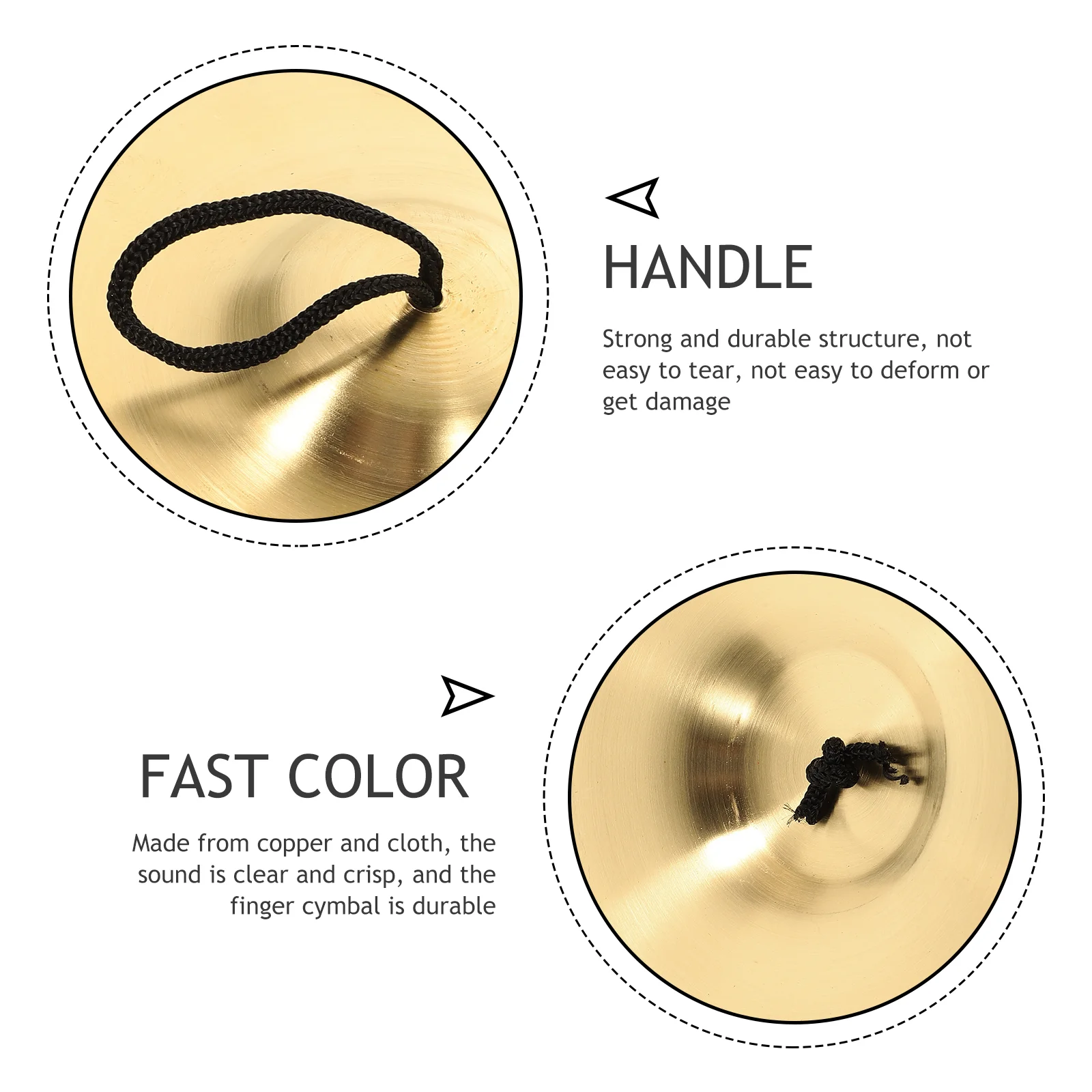 Медные тарелки маленькие инструменты для пальцев детей танцевальные