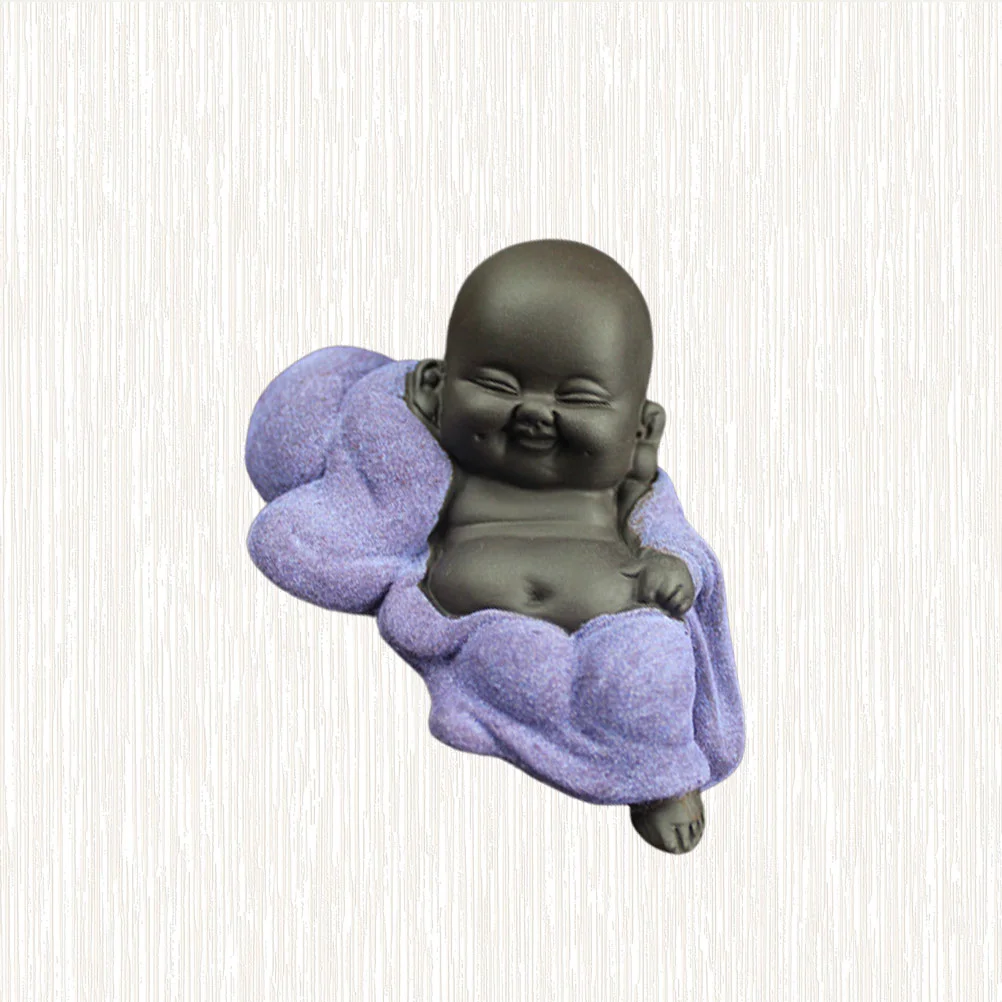 

Chinese Tea Pet Purple Home Decor Maitreya Figurine Sculpture Decorations