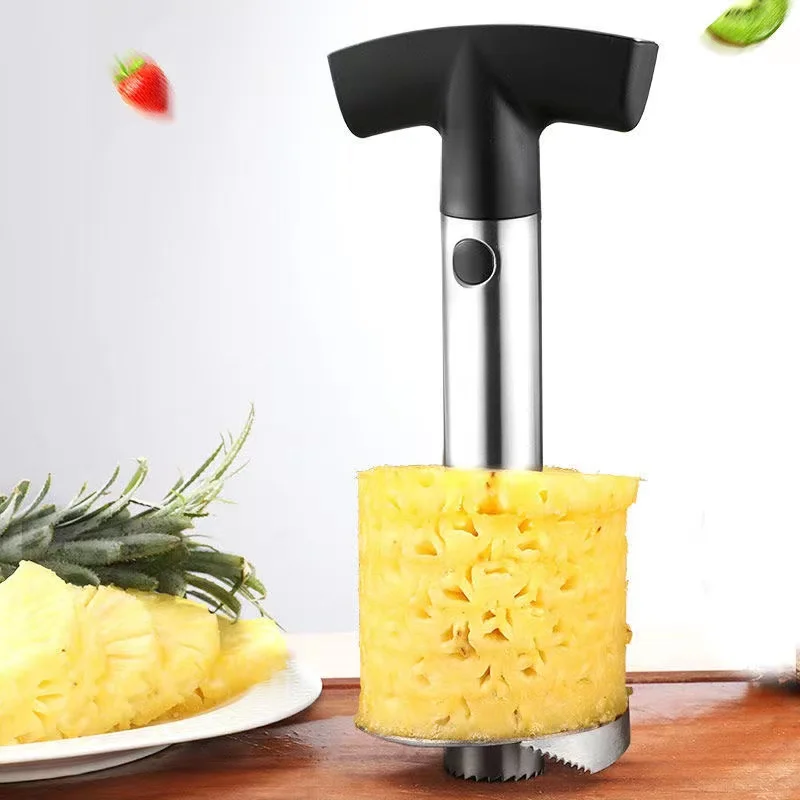 

Premium Stainless Steel Pineapple Slicer with Detachable Handle