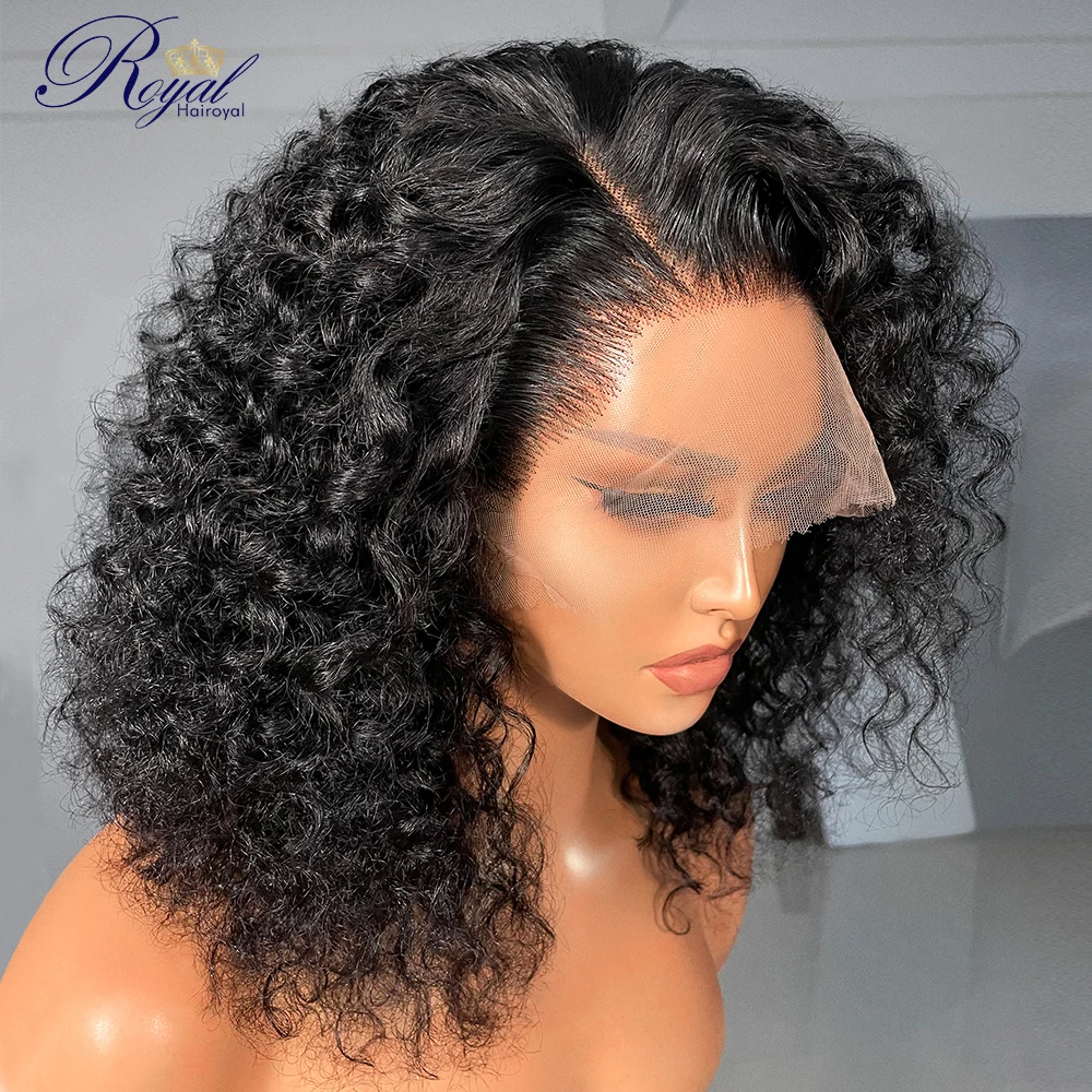 

Brazilian Deep Wave 13x4 Lace Frontal Bob Wigs Pre Plucked Human Hair Wigs Deep Curly Short 4x4 Lace Closury Wig For Black Women