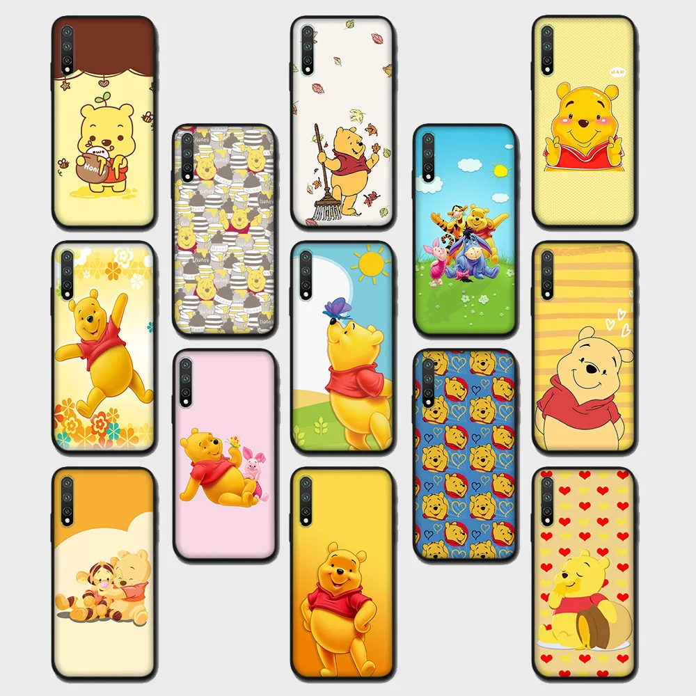 

Winnie the Pooh Black Case for Xiaomi Redmi Note 11 11I 11S 11T 12 Poco X4 M4 M3 M2 C40 Pro