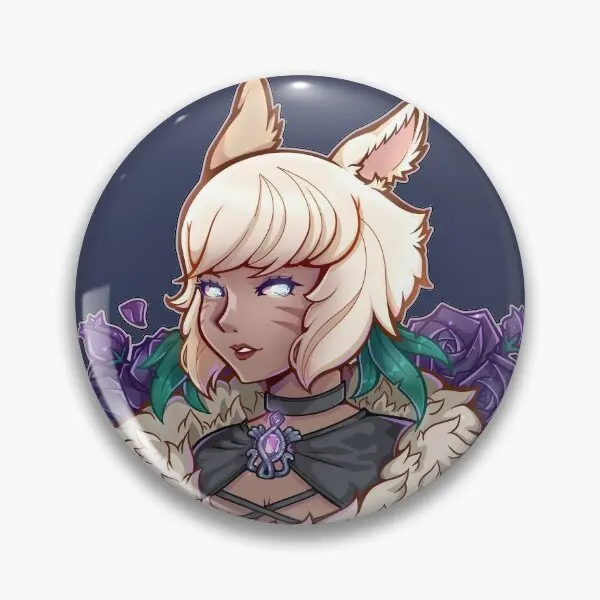 Y Shtola Ffxiv Мягкая пуговица металлический воротник ювелирное изделие шляпа брошь