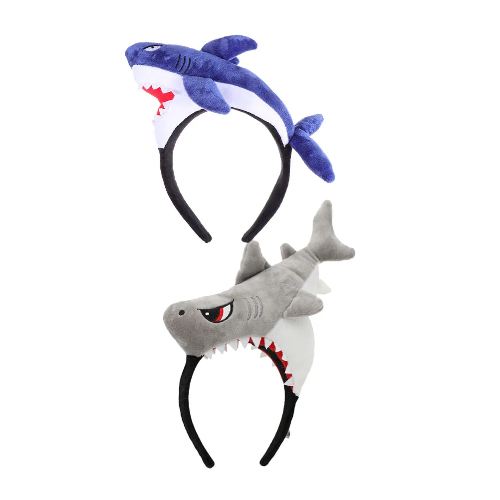 

2 Pcs Monkey Cartoon Shark Headband Child Kids Dress Party Novelty Fabric Shaped