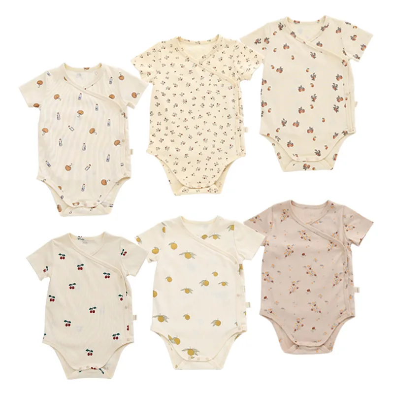 

Fashion Baby Kids Rompers For 0-2Y Spring Cotton Short Sleeve Pajamas Newborn Jumpsuits Cute Infant Boys Girls Playsuit Outfits