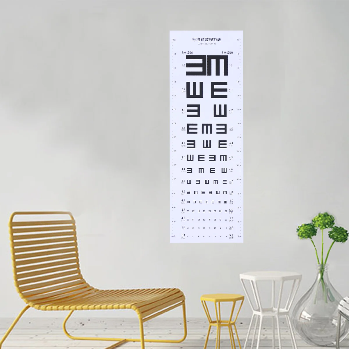 

Chart Eye Test Charts Snellen Vision Visual E Pocket Plastic Low Exam Feet Exams Acuity Posters Eyes