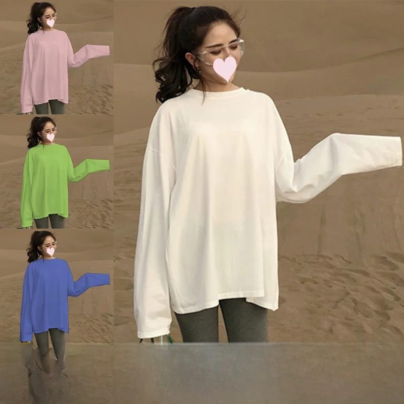 Рубашка с длинными рукавами Женская весенне-осенняя внутренняя одежда Черная