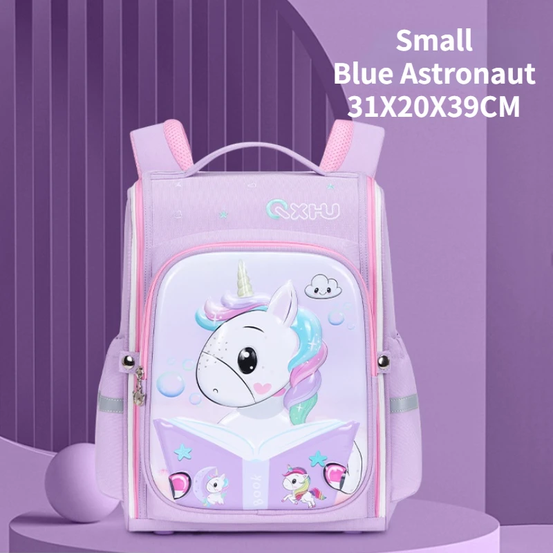Cute Unicorn Children Anime Backpacks for Grades 1-6 Primary Girls Boys Schoolbags Cartoon Large Capacity Backpack Sac Licorne