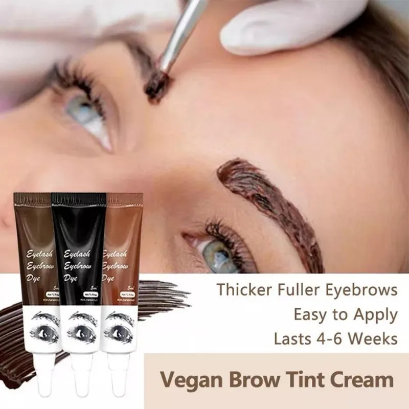 

Professional Henna Eyelash Eyebrow Dye Tint 15-Minute Fast Tint Easy Dye Gel Eyelash Kit Semi Permanent Eyebrows Tint Dye Makeup