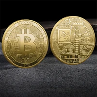 new type 40mm 3mm bitcoin virtual coin commemorative coin metal crafts gold coins silver coins collectible