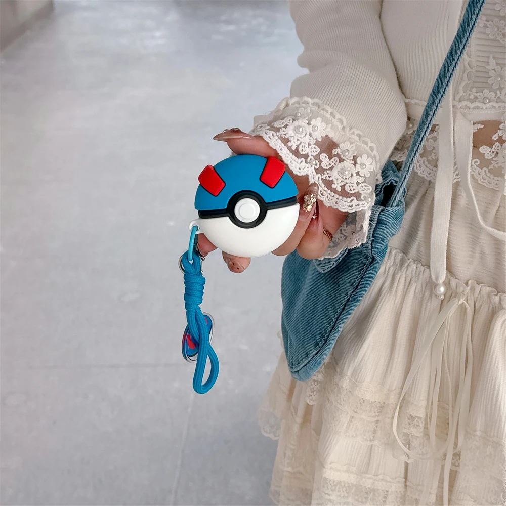Фото Чехол для наушников 3D Pocket Monsters Pokemon Poké Ball для Airpods 3 4 Pro 3 2, защитный мягкий чехол для беспроводной Bluetooth-гарнитуры №3