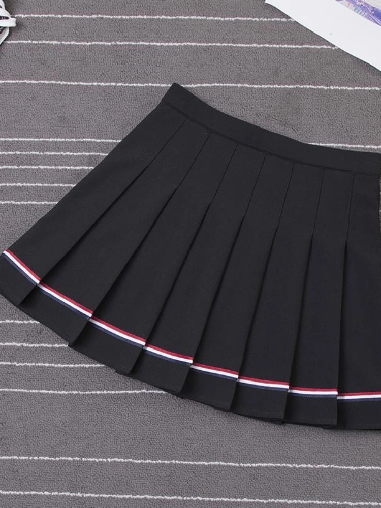 Женская мини-юбка розовая плиссированная юбка корейская модная одежда кавайная