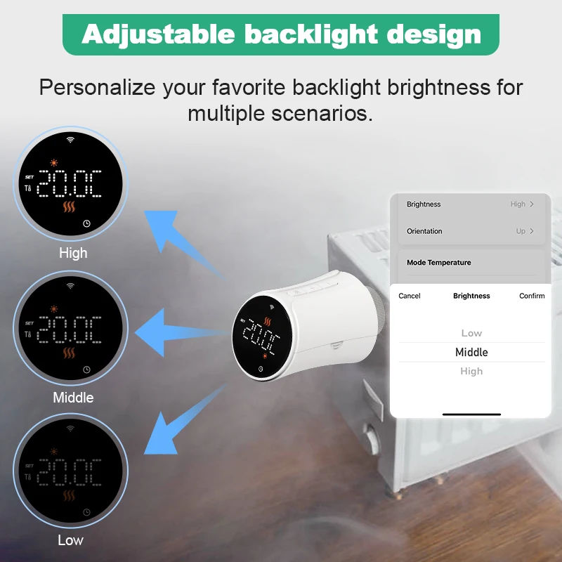 Умный термостат Tuya привод радиатора TRV Wi-Fi термостатический клапан регулятор