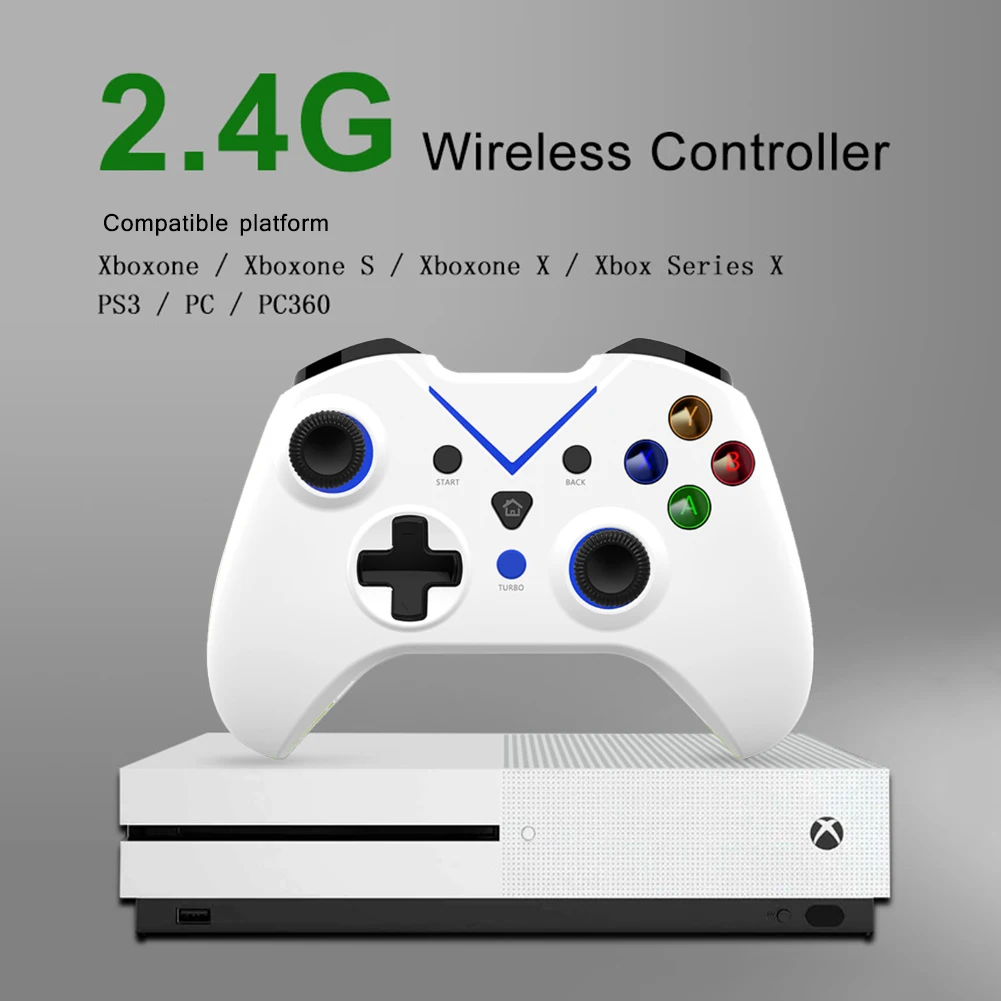 

Wireless Game Controller with 2.4G Receiver Joystick for X-ONE/ X-ONE S/ X-ONE X/ for X-Series X/for PS3, PC Console Gamepads