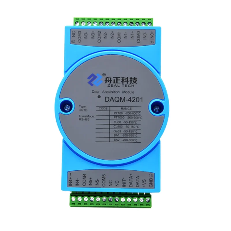 

DAQM-4201 модуль захвата термического сопротивления до 485modbus промышленного класса 6-канальный входной температурный захват PT100