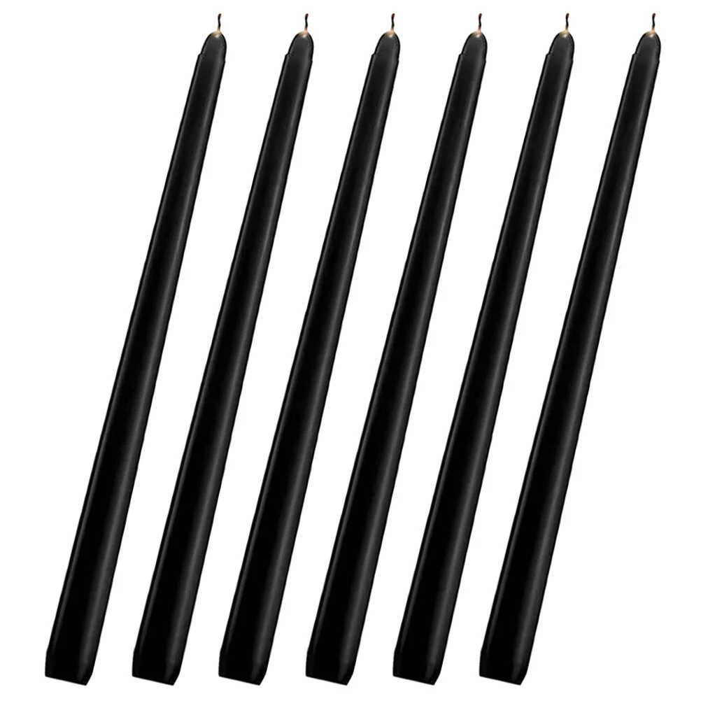 

6Pcs Taper Candles Unscented Dinner Decorative Paraffin Party Decorative