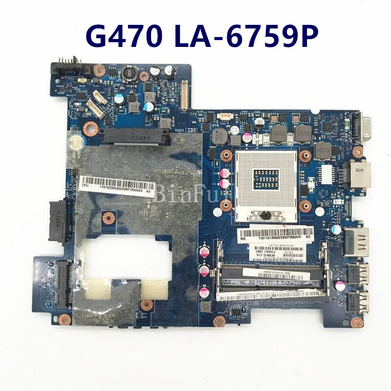 High Quality For Lenovo Ideapad G470 PIWG1 LA-6759P HM65 DDR3 Laptop Motherboard 100% Full Tested Working Well Free Shipping