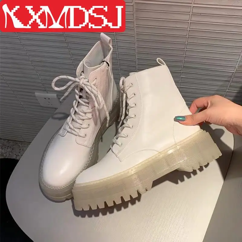 

Women Ankle Boots Fashion Platform Warm Winter Shoes Woman Thick Bottom Office Lady Casual Daily Footwear Martin Boots Size35-39