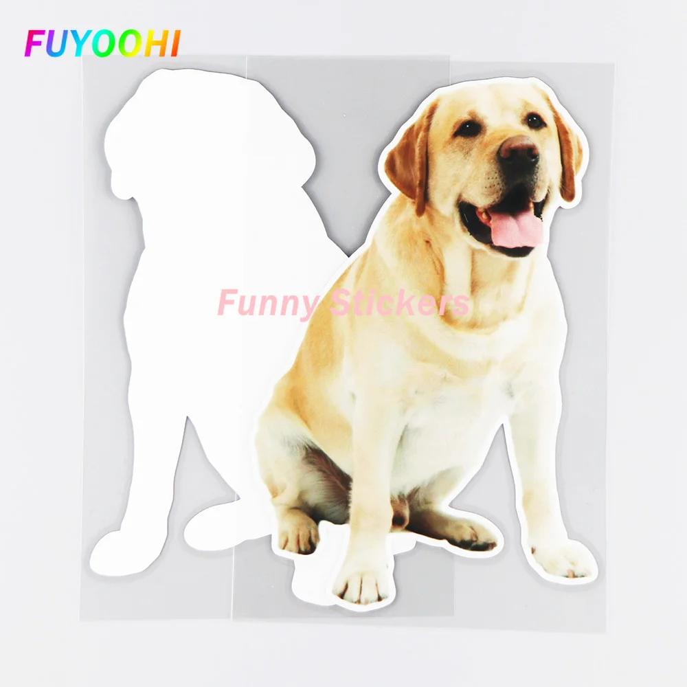FUYOOHI внешние/защитные забавные наклейки милые лабрадоры на заднее лобовое стекло