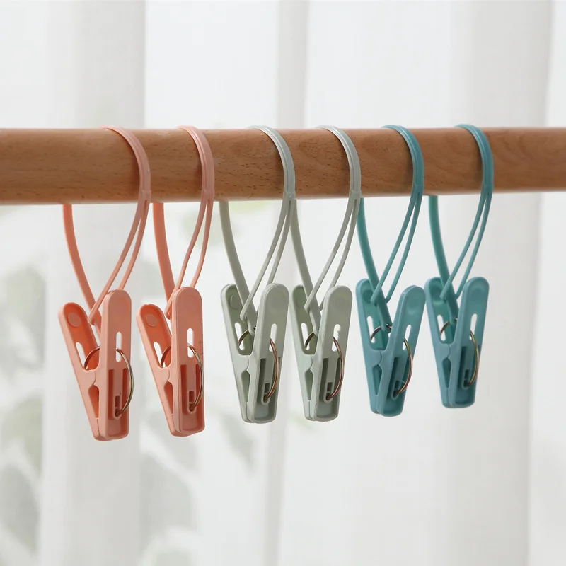 

12Pcs Mixed Color Plastic Clothes Pegs Storage Clip Portable Home Hangers for Clothes Hanger Drying Rack Towel Clothes Pins