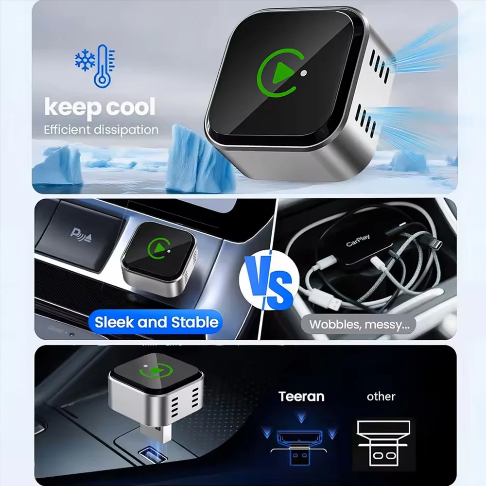 Фото Адаптер Wooboobox CarPlay для Android Auto: проводной в беспроводной, интеллектуальная система Wi-Fi и Bluetooth для Honda M22 №3