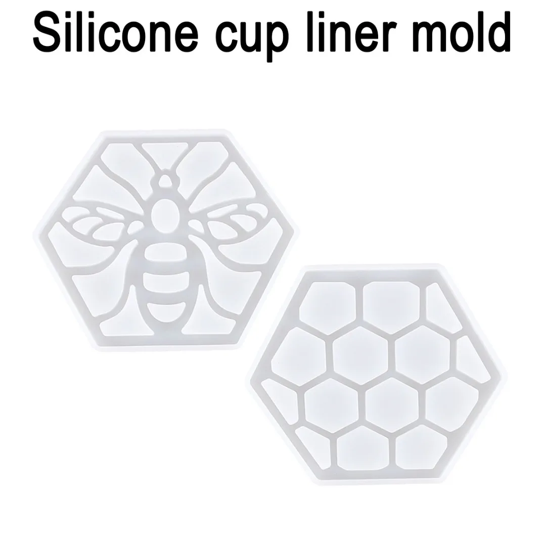 

2PCS Honeycomb Bee Coaster Epoxy Resin Mold Silicone Tray Cup Mat Casting Mold DIY Handmade Craft Jewelry Tools Accessories