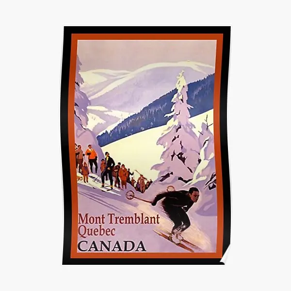 

Vintage Ski Design Mont Tremblant Queb Poster Decoration Room Art Modern Picture Wall Decor Vintage Painting Mural No Frame