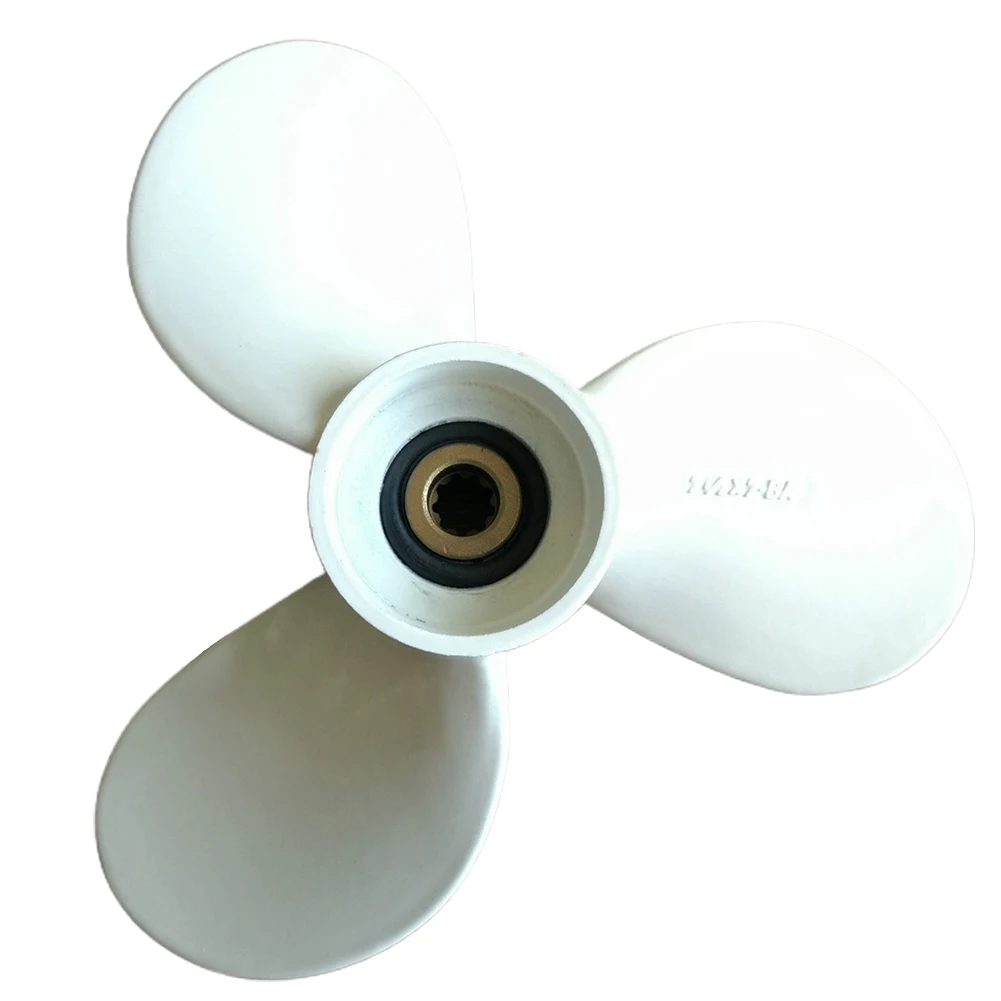 

Yamah 6E0-45943-00 Propeller Ship Parts White Aluminum Alloy Fits For 2 Horsepower Outboard Propeller Three Leaves