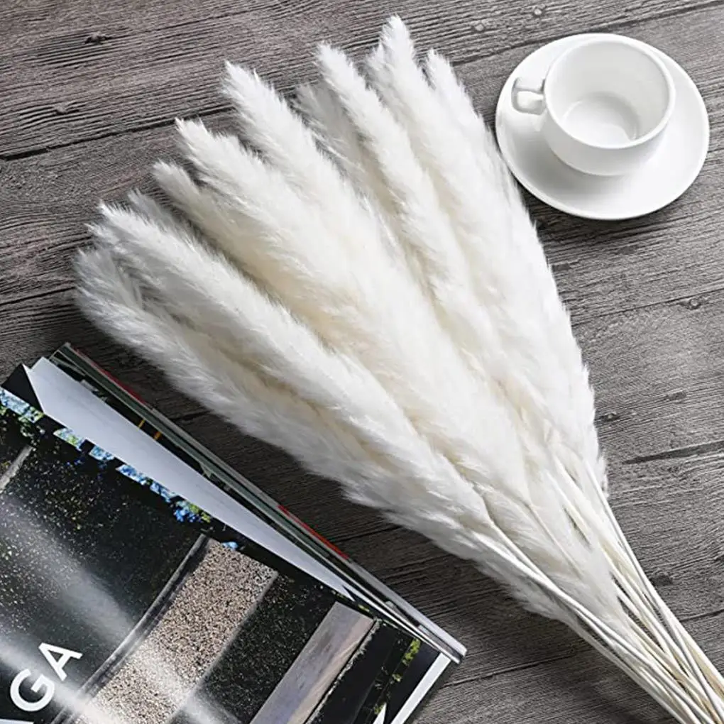 

15pcs Artificial Pampas Grass Bouquet DIY Vase New Year Holiday Wedding Party Home Decoration Plant Simulation Flower Reed