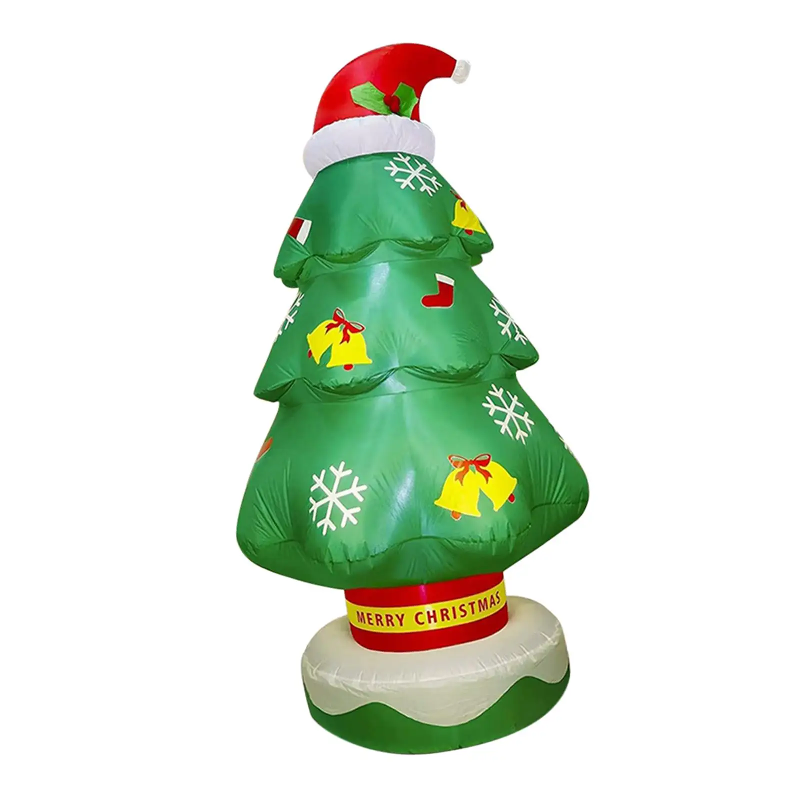 

Inflatable Christmas Tree LED Lighted Xmas Tree Red Hat Decoration for Outdoor Indoor Porch