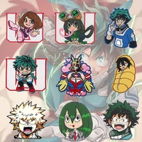 9pcs japanese anime my hero academia cloth patch clothes stickers sew on embroidery patches applique iron on clothing cartoon