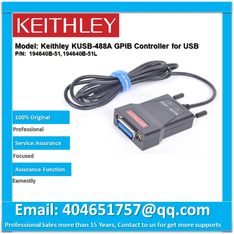 

Keithley KUSB-488A GPIB Controller for USB 194640B-51, 194640B-51L